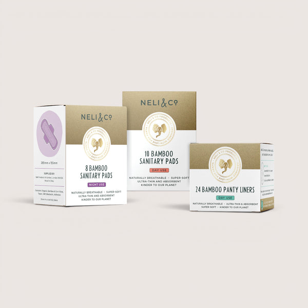 Bamboo Sanitary Pads - Night Use - 8 Pieces