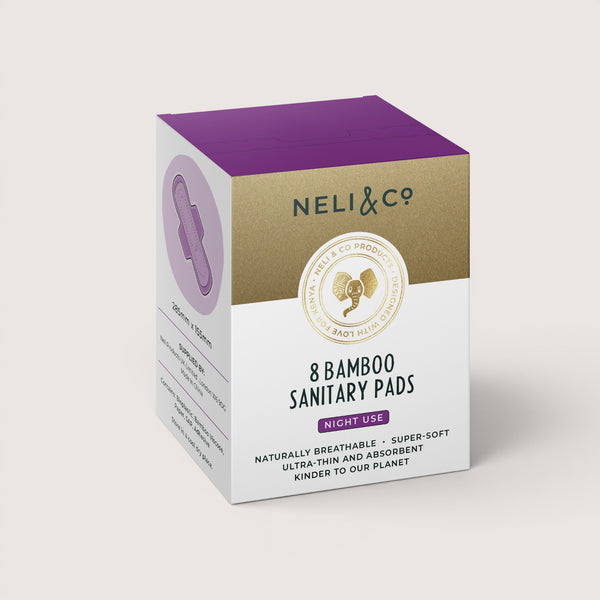 Bamboo Sanitary Pads - Night Use - 8 Pieces